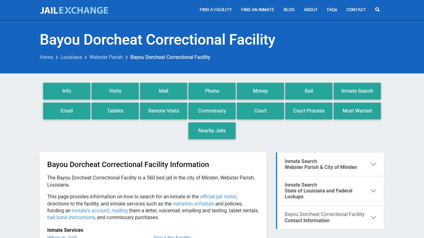 Bayou Dorcheat Correctional Facility - Jail Exchange