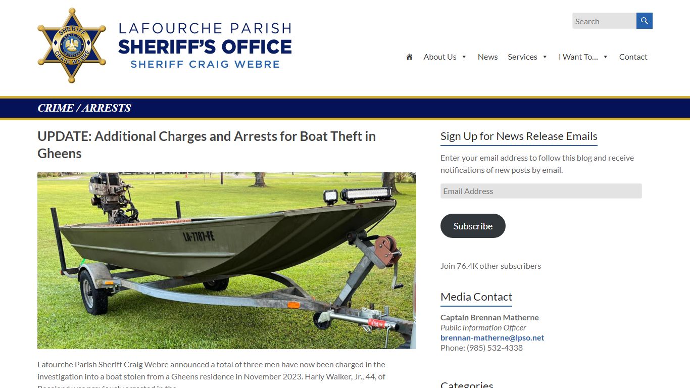 Crime / Arrests – Lafourche Parish Sheriff's Office