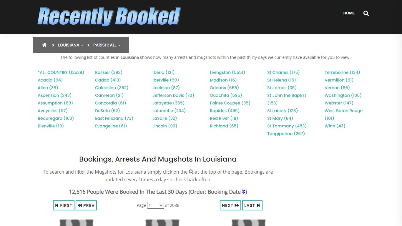 Recent bookings, Arrests, Mugshots in Louisiana - Recently Booked